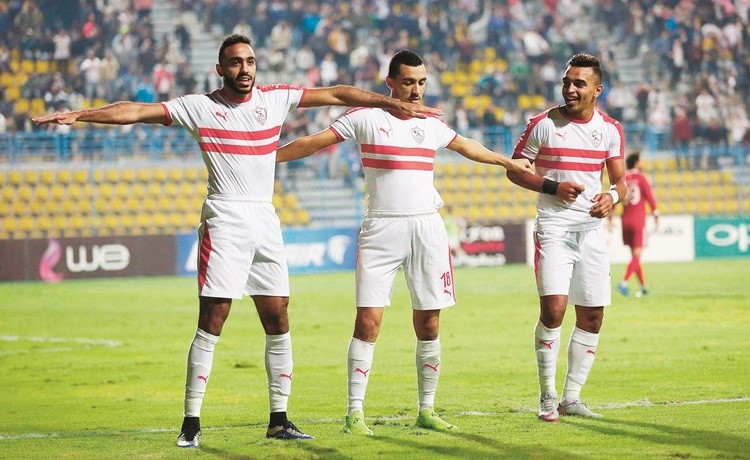 قطار الزمالك يعبر الجونة بثلاثية