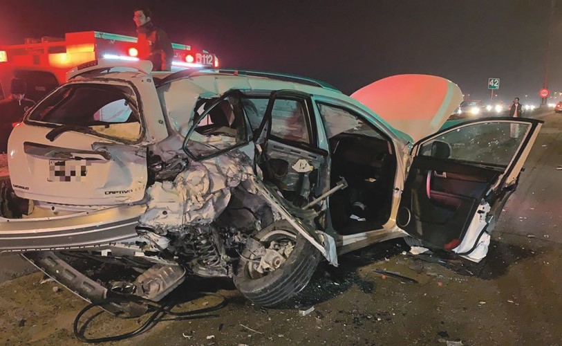جانب من حادث الدائري السادس﻿