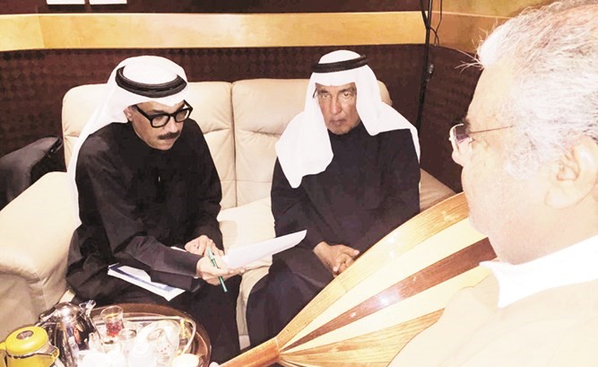  ومع السفير عبدالله الرويشد والملحن القدير أنور عبدالله﻿