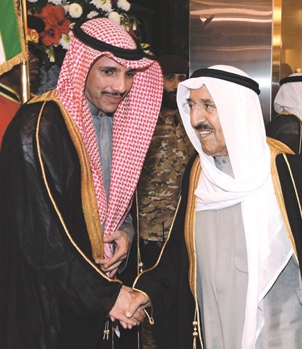 صاحب السمو الأمير الشيخ صباح الأحمد ورئيس مجلس الأمة مرزوق الغانم﻿