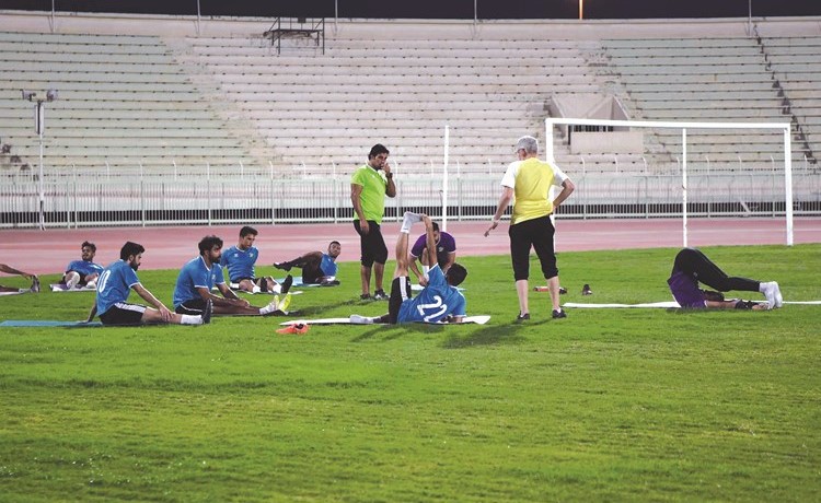 جانب من تدريب سلبق للنادي العربي	(محمد هاشم)﻿
