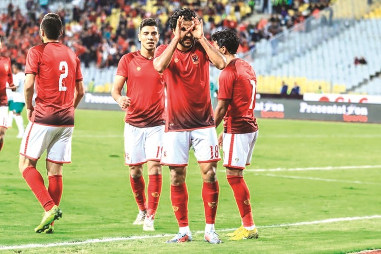 احتفال مروان محسن بتسجيل الهدف الثاني﻿