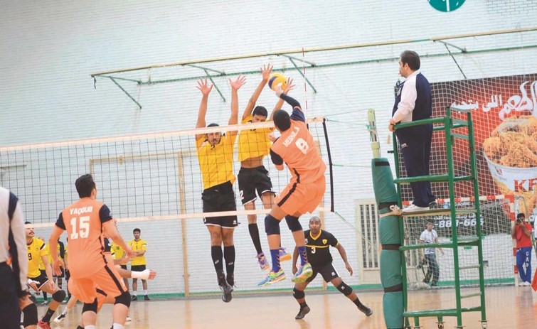 مواجهة سابقة بين القادسية وكاظمة في كأس اتحاد الطائرة ﻿