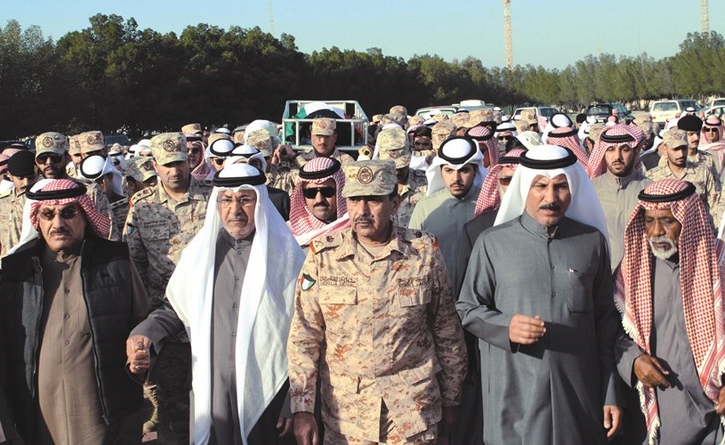 جانب من تشييع شهيد الواجب الملازم عبدالرحمن العنزي إلى مثواه الأخير﻿