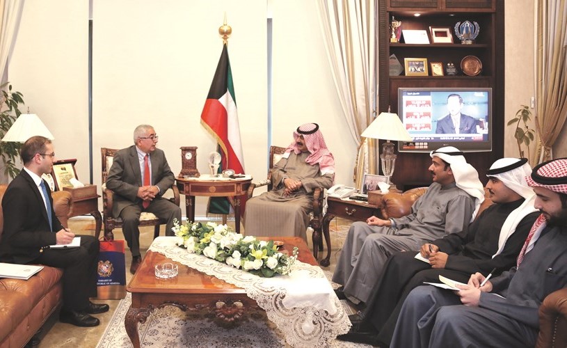 خالد الجارالله مستقبلا سفير أرمينيا ﻿