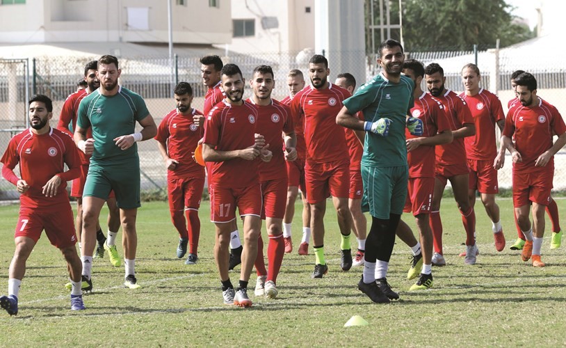 من تدريب منتخب الأرز في معسكره البحريني﻿