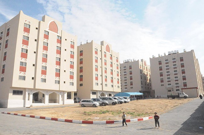 المشروع السكني الجديد في منطقة وادي غزة والممول من الكويت
