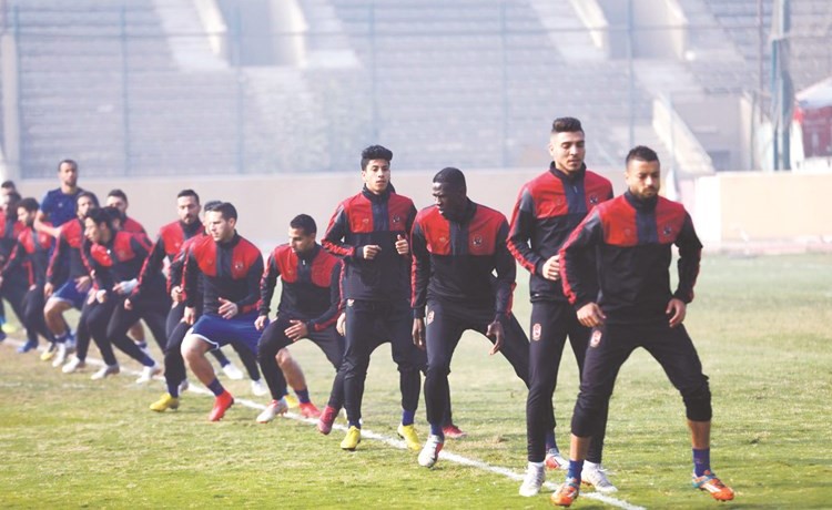الجدية شعار الأهلي في تدريباته استعدادا لبيراميدز﻿