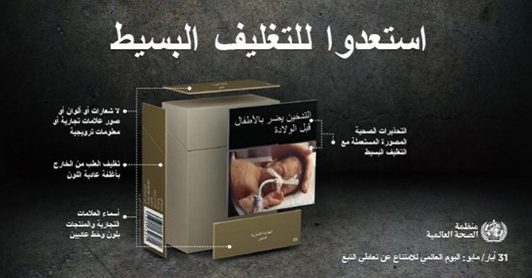 الصحة تخاطب التجارة لتطبيق آلية التغليف البسيط على منتجات التبغ