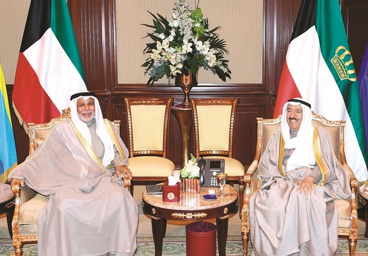 صاحب السمو الأميرالشيخ صباح الأحمد مستقبلارئيس المجلس الأعلى للقضاء ورئيس محكمة التمييز ورئيس المحكمة الدستورية المستشار يوسف المطاوعة ﻿