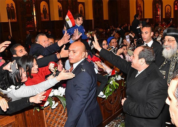 السيسي يفتتح مسجد «الفتاح العليم» وكاتدرائية «ميلاد المسيح»