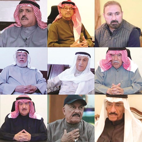 مجموعة من رجالات العربي بعد إعلان دعمهم لقائمة أبناء النادي﻿