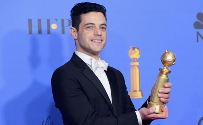بالفيديو.. الممثل الأميركي من أصل مصري "رامي مالك" يفوز بجائزة غولدن غلوب