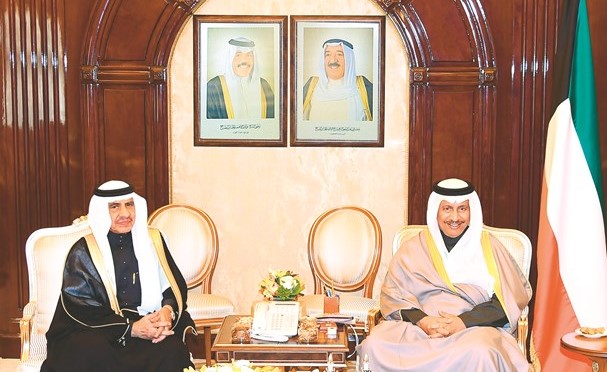 سمو الشيخ جابر المبارك مستقبلا د.أحمد بن محمد الغامدي﻿