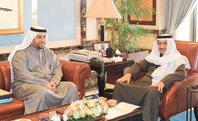 سمو رئيس الوزراء الشيخ جابر المبارك مستقبلا المستشار خالد المسعد ﻿