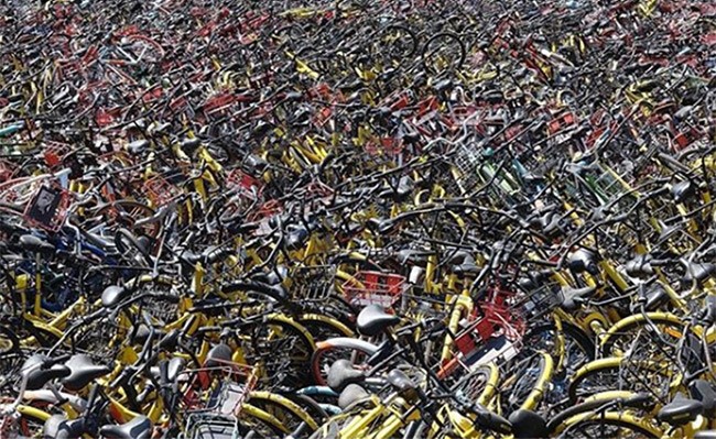 شاهد.. صور مثيرة لـ"مقابر الدراجات" في الصين!