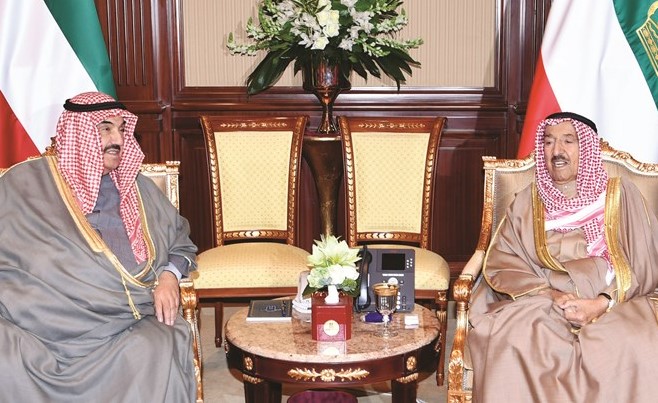 صاحب السمو الأمير الشيخ صباح الأحمد خلال استقباله سمو الشيخ ناصر المحمد﻿