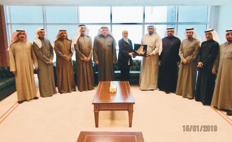 العقيل استقبلت رئيس الاتحاد ورؤساء نقابات الجهات الحكومية
