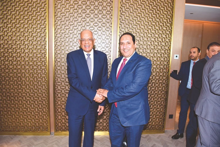 رئيس مجلس النواب المصري د.علي عبدالعال والزميل أسامة أبو السعود﻿