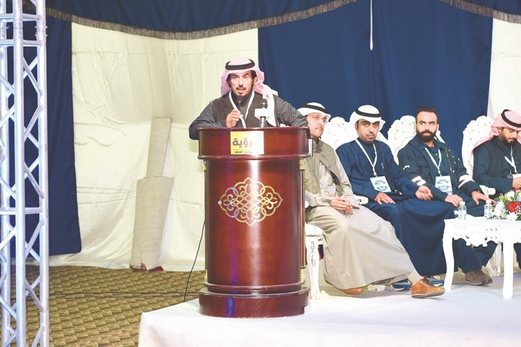 جانب من المؤتمر الصحافي على هامش افتتاح المقر الانتخابي (أحمد علي)﻿