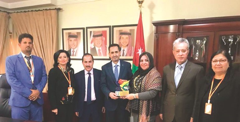 السفير الأردني استقبل وفد الخبراء البيئيين المشاركين في مؤتمر الإعلام العربي البيئي