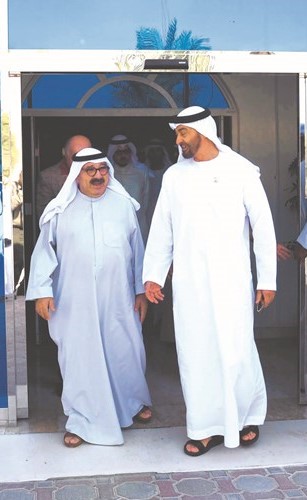 الشيخ ناصر صباح الأحمد وسمو الشيخ محمد بن زايد آل نهيان﻿