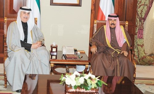 سمو ولي العهد الشيخ نواف الأحمد مستقبلا نزار العدساني﻿