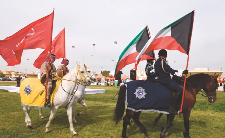 من فعاليات الاحتفال برفع العلم﻿