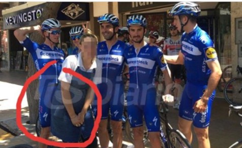 شاهد.. حرمان درّاج بلجيكي من أحد السباقات بسبب تصرف مشين مع نادلة