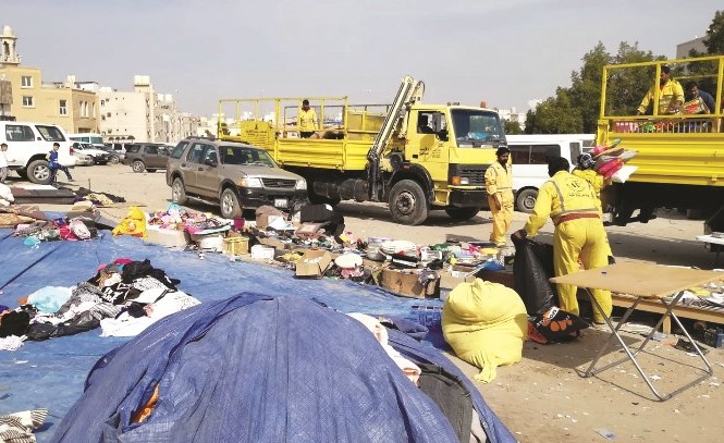 جانب من المواد المصادرة في الجليب ﻿