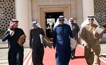 مبعوث صاحب السمو الشيخ محمد العبدالله خلال توجهه إلى المملكة العربية السعودية لتسليم الرسالة