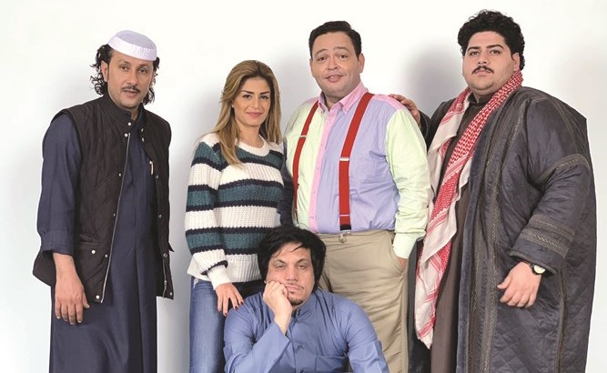 المنتج والمؤلف نايف الراشد مع أحمد رزق ومنة فضالي وخالد أحمد وعبدالله سيف في الفيلم﻿