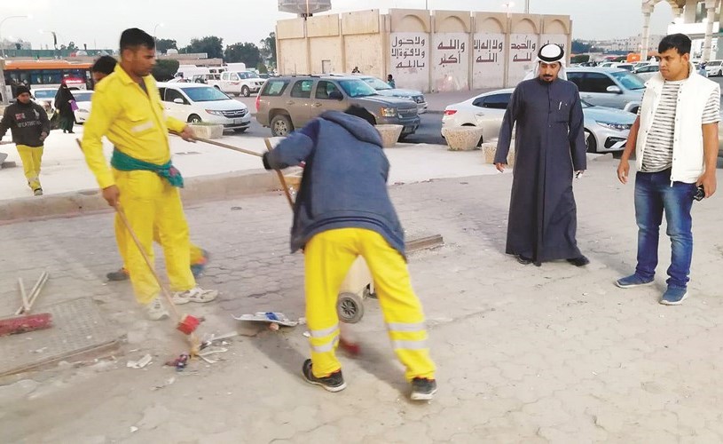 جانب من تنظيف الموقع ﻿