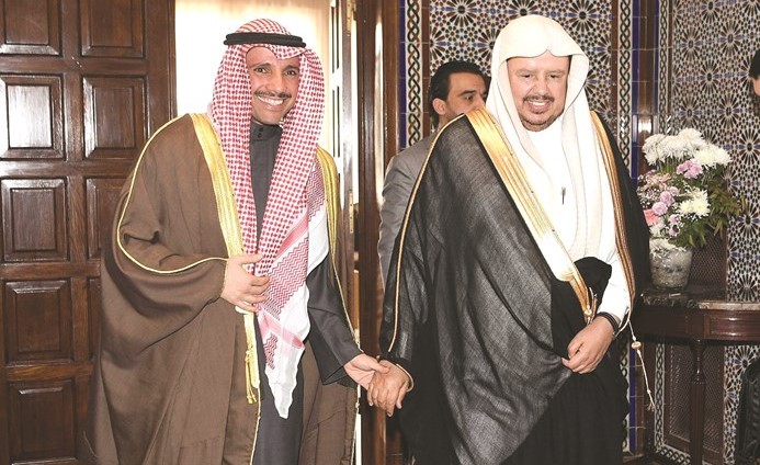 رئيس مجلس الأمة مرزوق الغانم مع الشيخ د.عبدالله آل الشيخ﻿