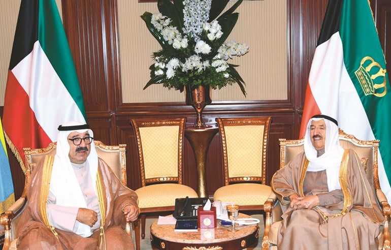 صاحب السمو مستقبلا الشيخ ناصر صباح الأحمد ﻿
