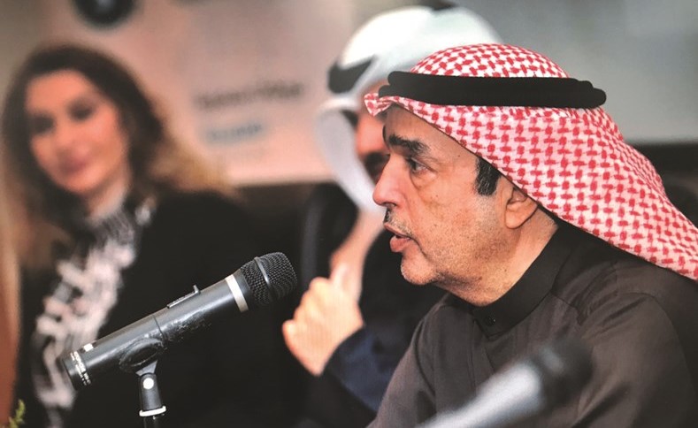 ناصر المري متحدثا خلال حفل الافتتاح﻿