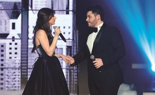 ماريتا والوليد على خشبة مسرح ديو المشاهير﻿