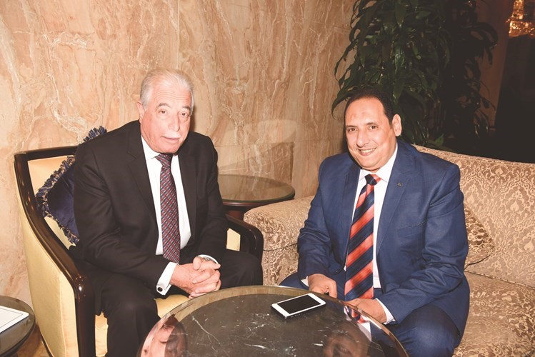 اللواء خالد فودة مع الزميل أسامة أبو السعود	 (أحمد علي)