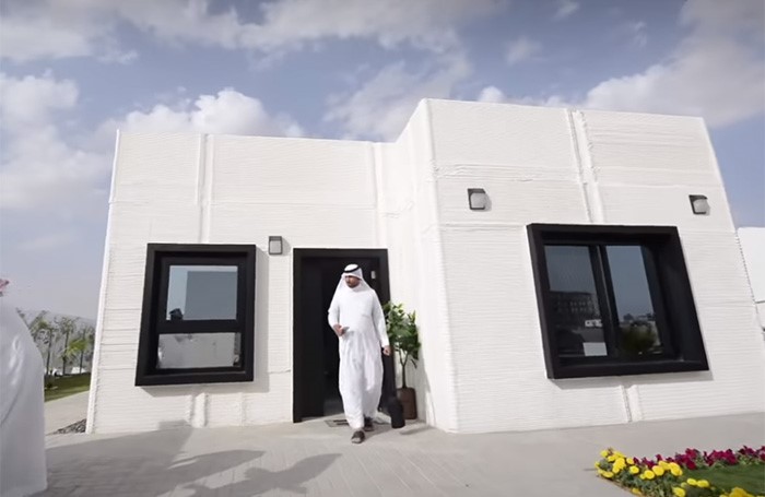 بالفيديو.. أول منزل في الشرق الأوسط يتم بناؤه في 25 ساعة .. طباعة ثلاثية الأبعاد