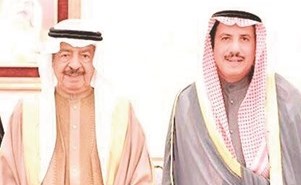 رئيس وزراء البحرين الأمير خليفة بن سلمان مستقبلا السفير الشيخ عزام الصباح﻿
