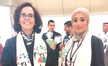 الشيخة أمثال الأحمد مع سجى الصقران ﻿