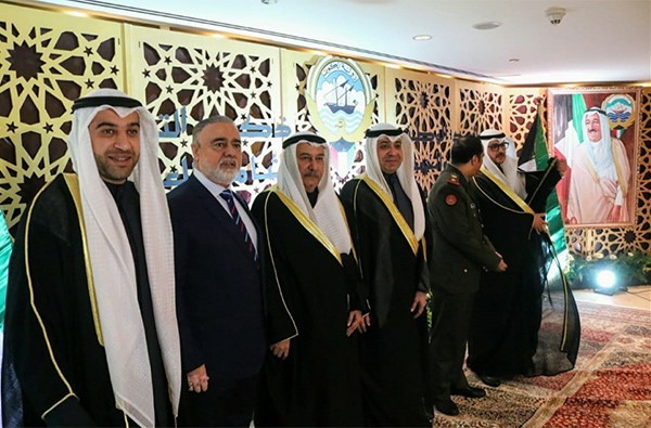 استقبال المهنئين بالاعياد الوطنية في سفارة الكويت بالقاهرة