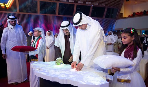 بالفيديو.. ممثل الأمير شارك في حفل تدشين مشروع "محور صباح الأحمد" في الدوحة