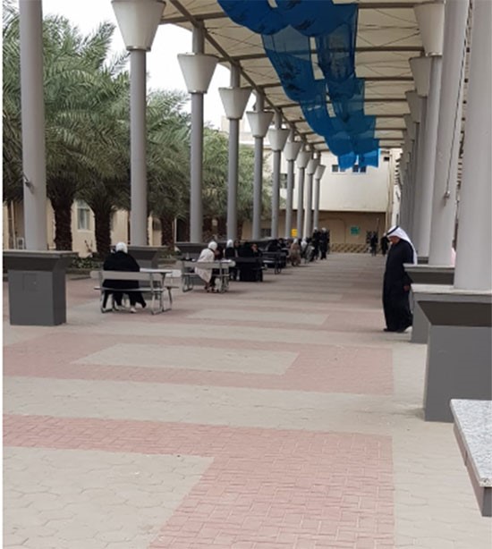 هدوء نسبي في حضور طلاب جامعة الكويت بعد انتهاء عطلة الأعياد الوطنية