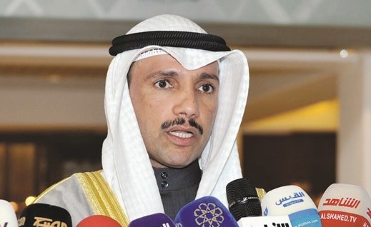 رئيس مجلس الأمة مرزوق الغانم متحدثا﻿