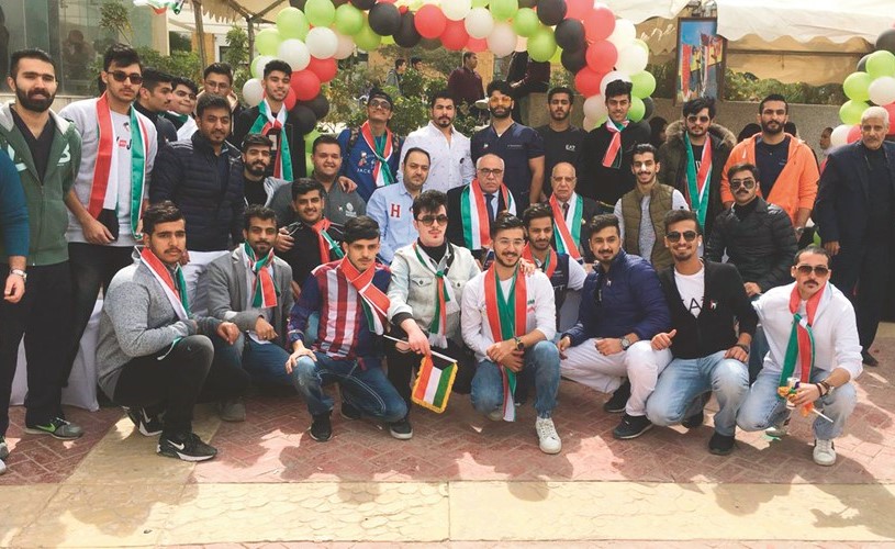 الطلاب خلال الاحتفال﻿