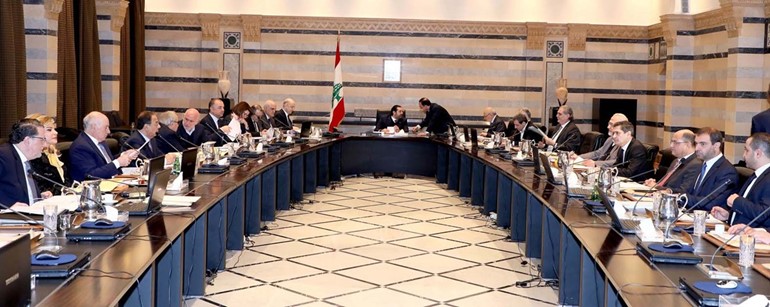 رئيس مجلس الوزراء سعد الحريري مترئسا جلسة الحكومة الثانية في السرايا الحكومي	(محمود الطويل)﻿