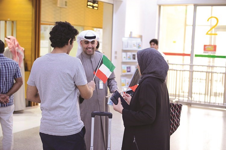 مشاركة الاحتفالات الوطنية مع طلبة كلية العلوم الطبية﻿