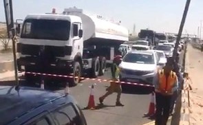 الحادث سبب اختناقا مروريا﻿