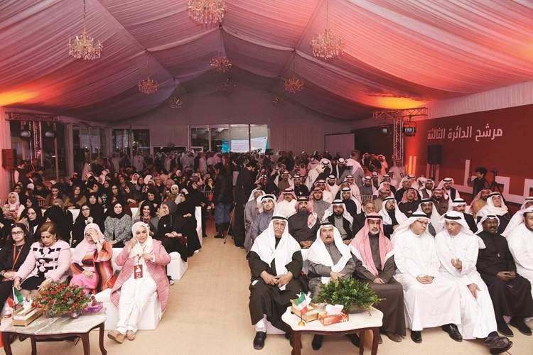 جانب من الحضور في مقر مرشح الدائرة الثالثة محمد طلال السعيد﻿